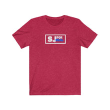Load image into Gallery viewer, SJ For Real White/Dark Blue Logo Unisex T-Shirt