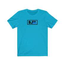 Load image into Gallery viewer, SJ For Real Black/Dark Blue Logo T-Shirt