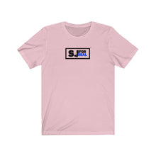 Load image into Gallery viewer, SJ For Real Black/Dark Blue Logo T-Shirt