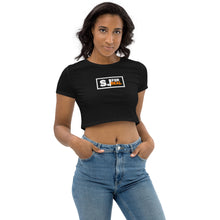 Load image into Gallery viewer, SJ For Real White/Orange Logo Crop Top