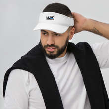 Load image into Gallery viewer, SJ For Real Black/Blue Logo Visor